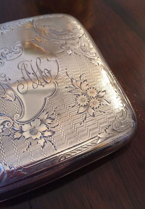 fig 2. Superb Chester Silver Cigarette Case, 1903