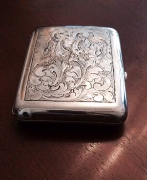Silver Cigarette/card Case, 1909 (98 Grams)