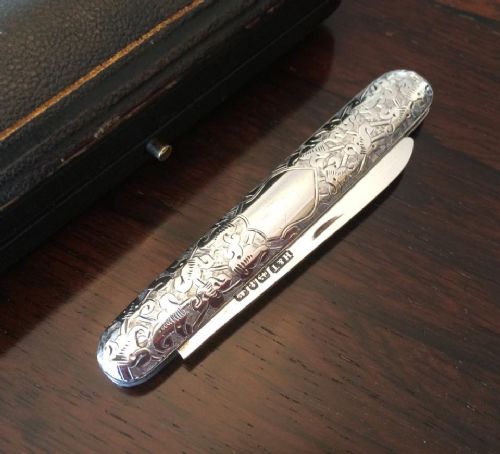 Victorian Silver Fruit Knife, Hilliard & Thomason, 1893