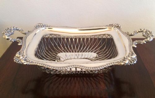 Quality Edwardian Silver Bread Basket, 1905