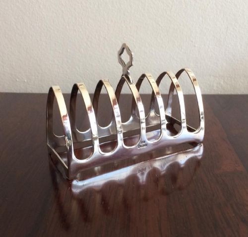 Solid Silver Six Division Toast Rack