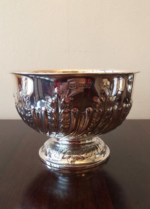 Quality Victorian Silver Rose Bowl by Mappin & Webb, 1898