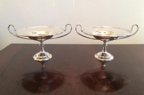 Pair of Art Nouveau Silver Bon Bon Dishes