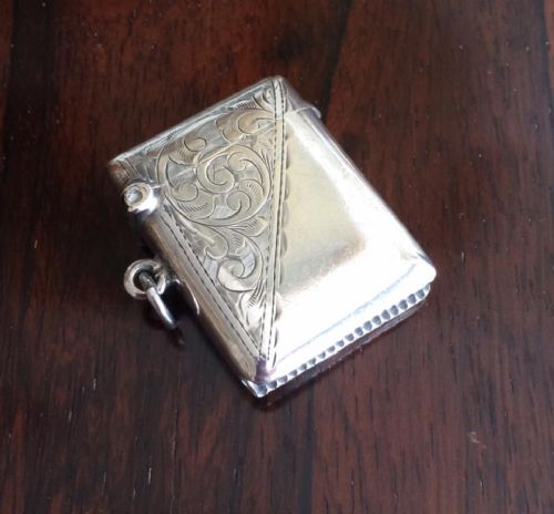 Solid Silver Vesta Case, 1921