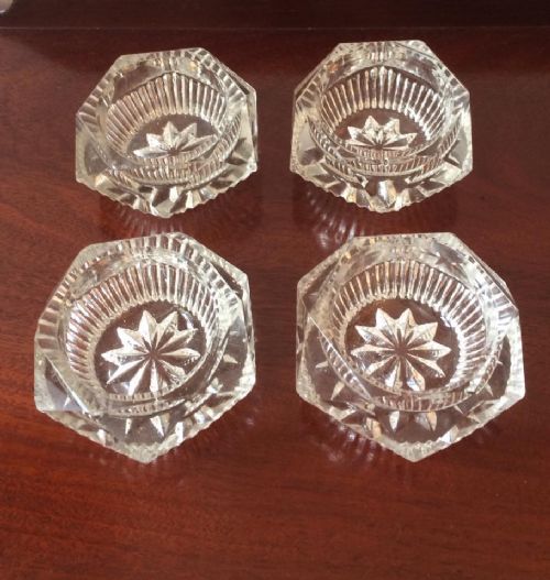 Set of Four Victorian Glass Table Salts, C1880