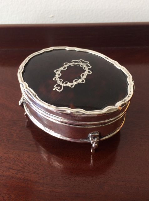 Superb Quality Silver & Tortoiseshell Jewellery Box