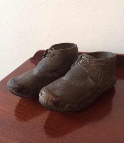 Delightful Pair Georgian Childs Shoes or Clogs