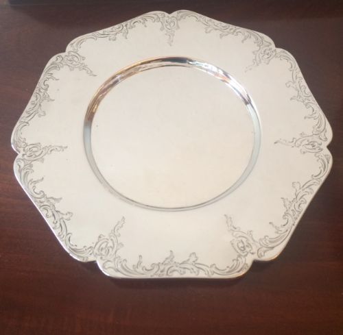 Early Victorian Solid Silver Tray or Salver, London 1845