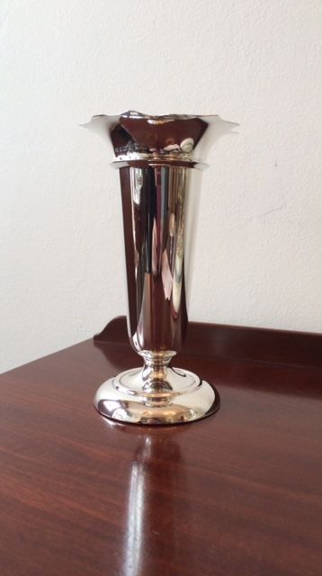 Large Solid Silver Vase by Deakin & Francis
