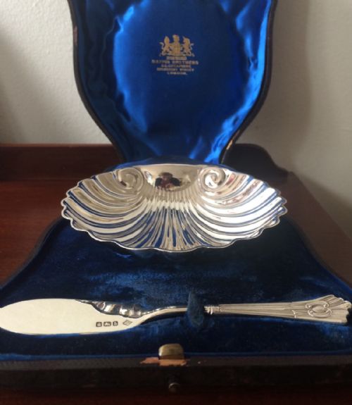 Victorian Silver Shell Butter Dish, Mappin Bros, 1894