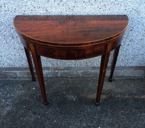Superb George III Demi Lune Tea Table