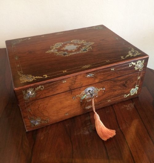 Victorian Rosewood Jewellery or Keepsakes Box
