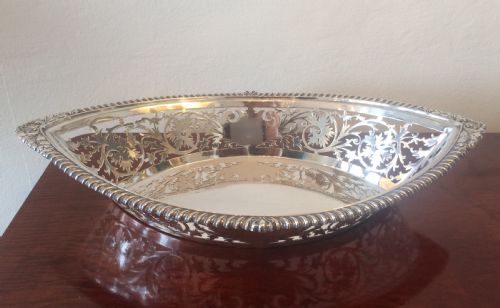 Edwardian Silver Bread Basket, Hallmarked London 1902