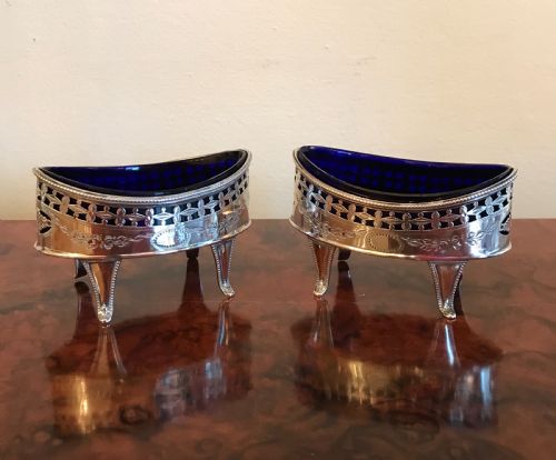 Pair George III Silver Salts, London 1788