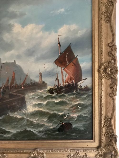 fig 1. Victorian Marine Oil Painting by George Callow (1829-1875)