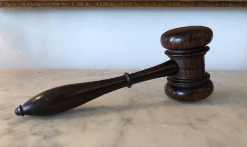 Victorian Lignum Vitae Gavel