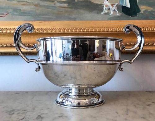 Good Large Edwardian Solid Silver Bowl, 1904