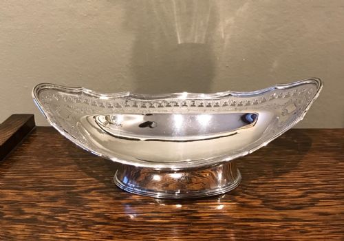 Attractive George III Style Silver Bon Bon Dish, 1891