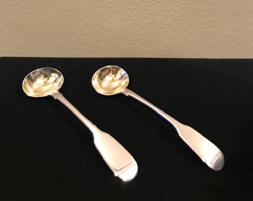 Pair Georgian Silver Salt Spoons