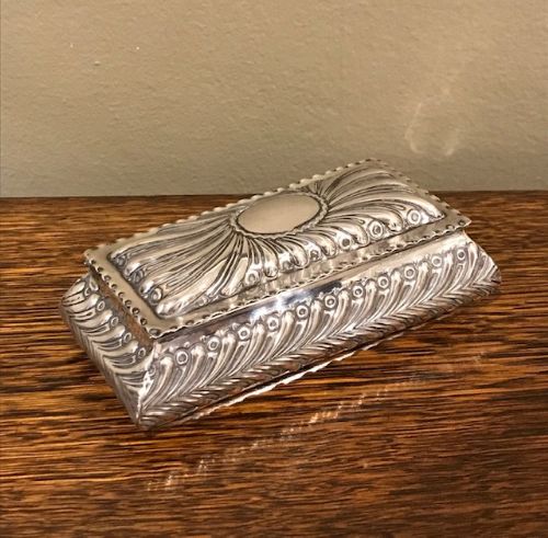 Superb Quality Victorian Silver Jewellery Trinket Box