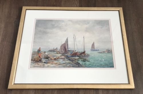 John Ernest Aitken Watercolour, Possibly Isle of Man