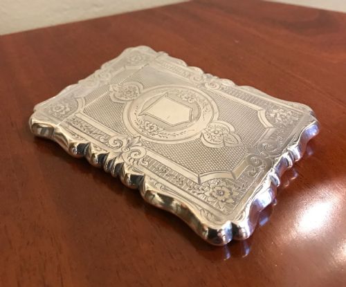 Stunning Victorian Silver Card Case by George Unite