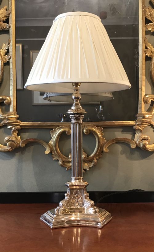 Stunning Late Victorian Gilded Table Lamp by Walker & Hall