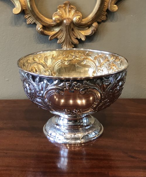 Stunning Edwardian Silver Rose Bowl