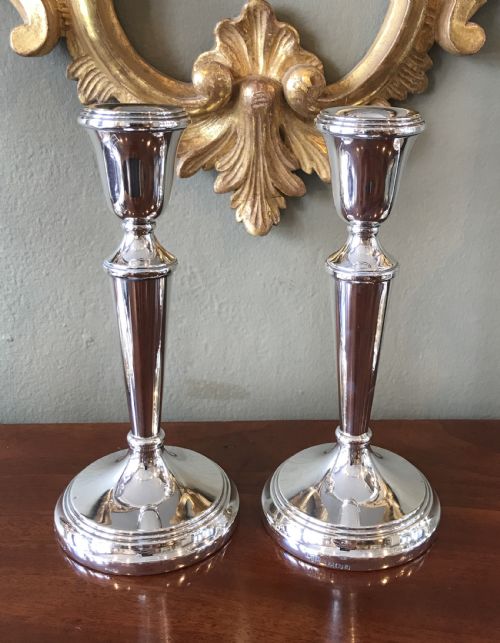 Pair of Silver Candlesticks, Hallmarked Birmingham 1976