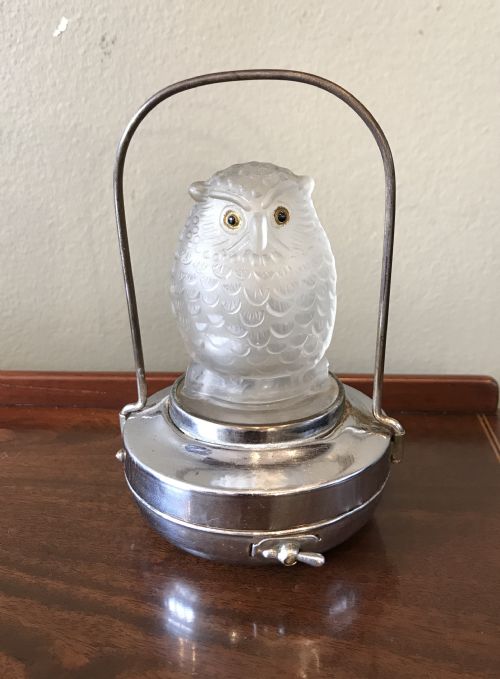 1930s Pifco Glass Owl Night Light