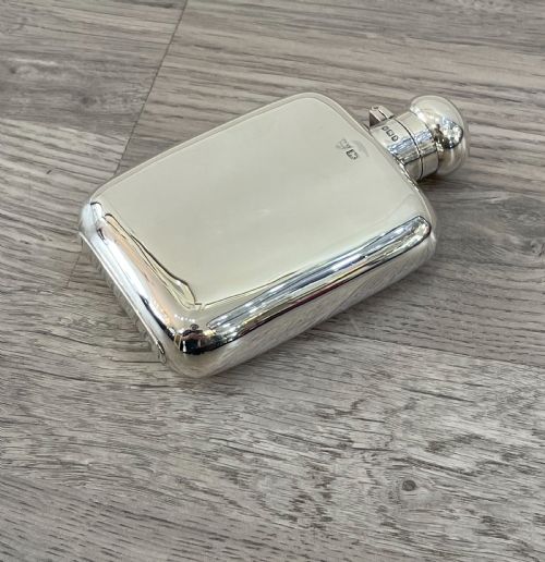 Stunning Victorian Solid Silver Hip Flask