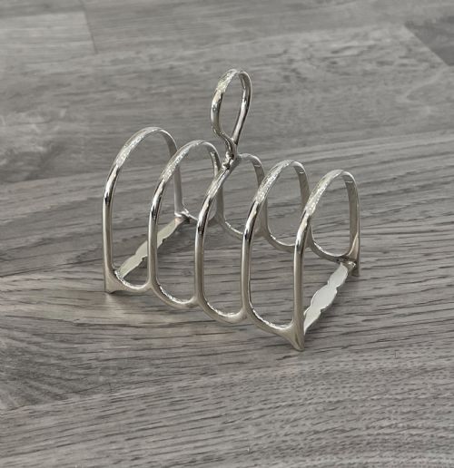 George V Solid Silver Toast Rack