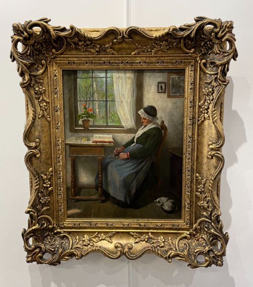 Viktor Tobler (1846-1915) Oil on Canvas, ‘Catnap’