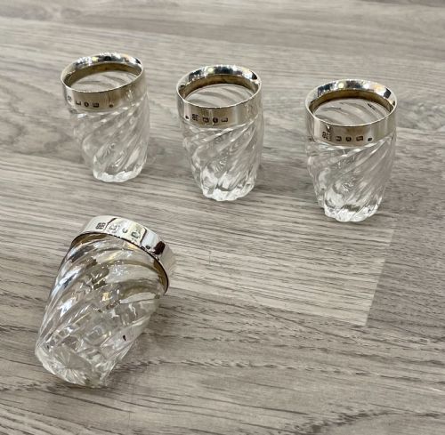 Victorian Silver Mounted Tot Spirit Glasses