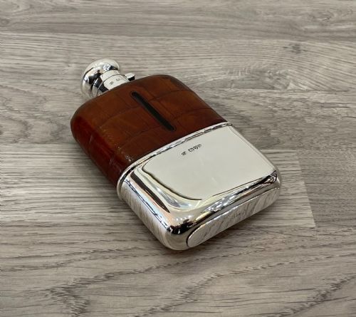 George V Silver Hip Flask, Chester 1913