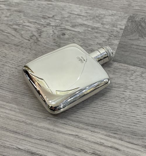 George V Solid Silver Hip Flask, Chester