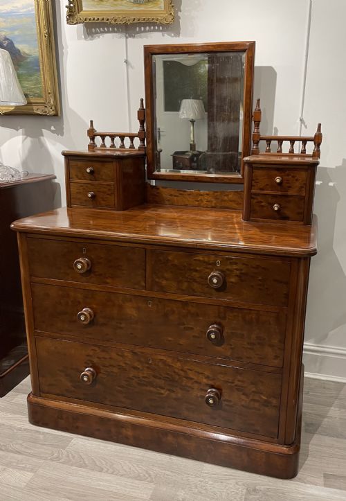 fig 1. Quality Victorian Plum Pudding Mahogany Chest of Drawers, With Provenance