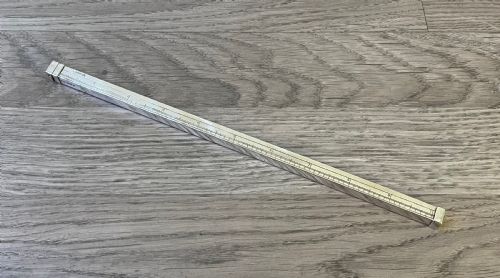 Rare Late Victorian Solid Silver 10 Inch Ruler Pencil Case by Cohen and Charles, Chester 1900