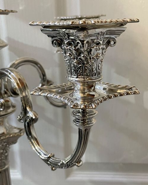fig 1. Impressive Victorian Solid Silver Five Light Candelabra Candelabrum, 1895