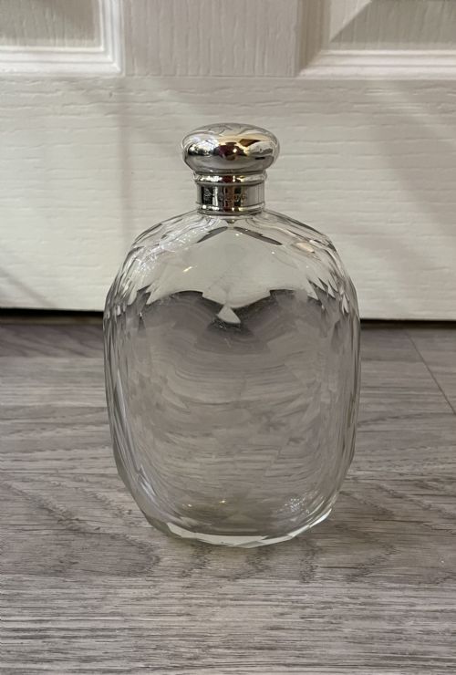 Victorian Glass Hip Flask