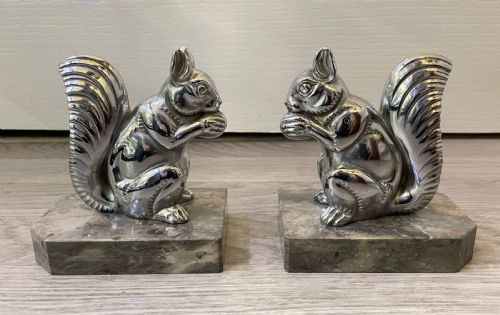 Pair of Art Deco Squirrel Book Ends