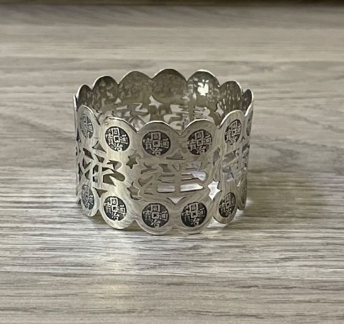 Chinese Silver Napkin Ring, 19th Century