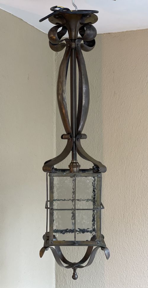 Impressive Arts & Crafts Brass Lantern Light