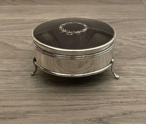 George V Silver & Tortoiseshell Jewellery Box by Horton & Allday