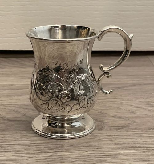 Victorian Silver Christening Cup Mug