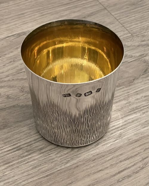 Solid Silver Beaker with Gilded Interior