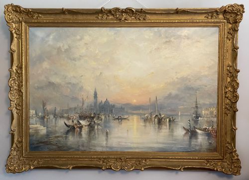 Large  Oil Painting of Venice by John Lewis Chapman