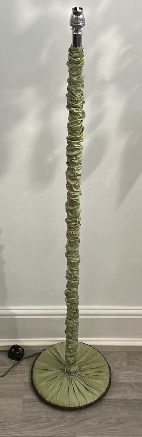 1930S SILK COVERED STANDARD LAMP - ADDITIONAL PHOTO 1