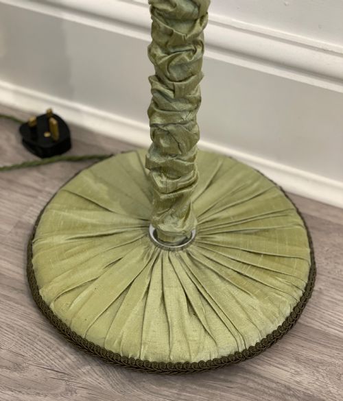 1930S SILK COVERED STANDARD LAMP - ADDITIONAL PHOTO 4