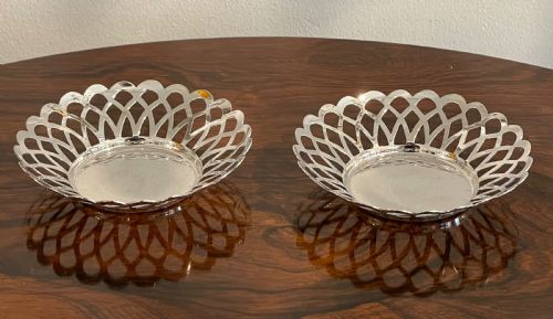 Quality Pair of Silver Bon Bon Dishes by Levi & Salaman, 1907